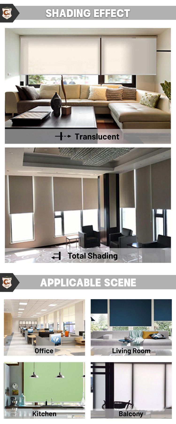 Manufacturer Motorised Roller Blinds for Windows